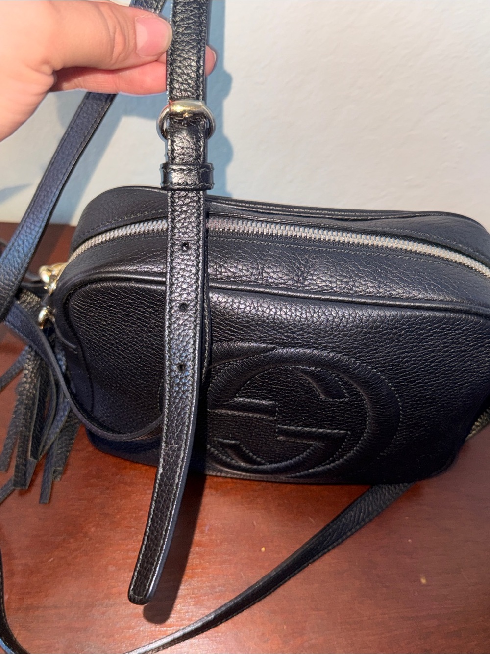 Gucci Black Soho Leather Disco Bag with Tassel - Picture 7 of 15